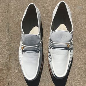 Florsheim White Leather Slip-On Loafers 10.5 D